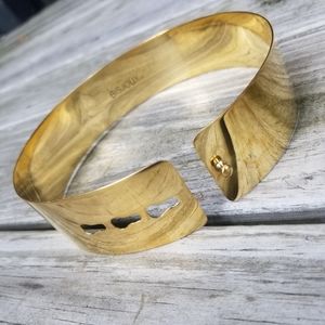 Simple band brass neck belt choker slave necklace